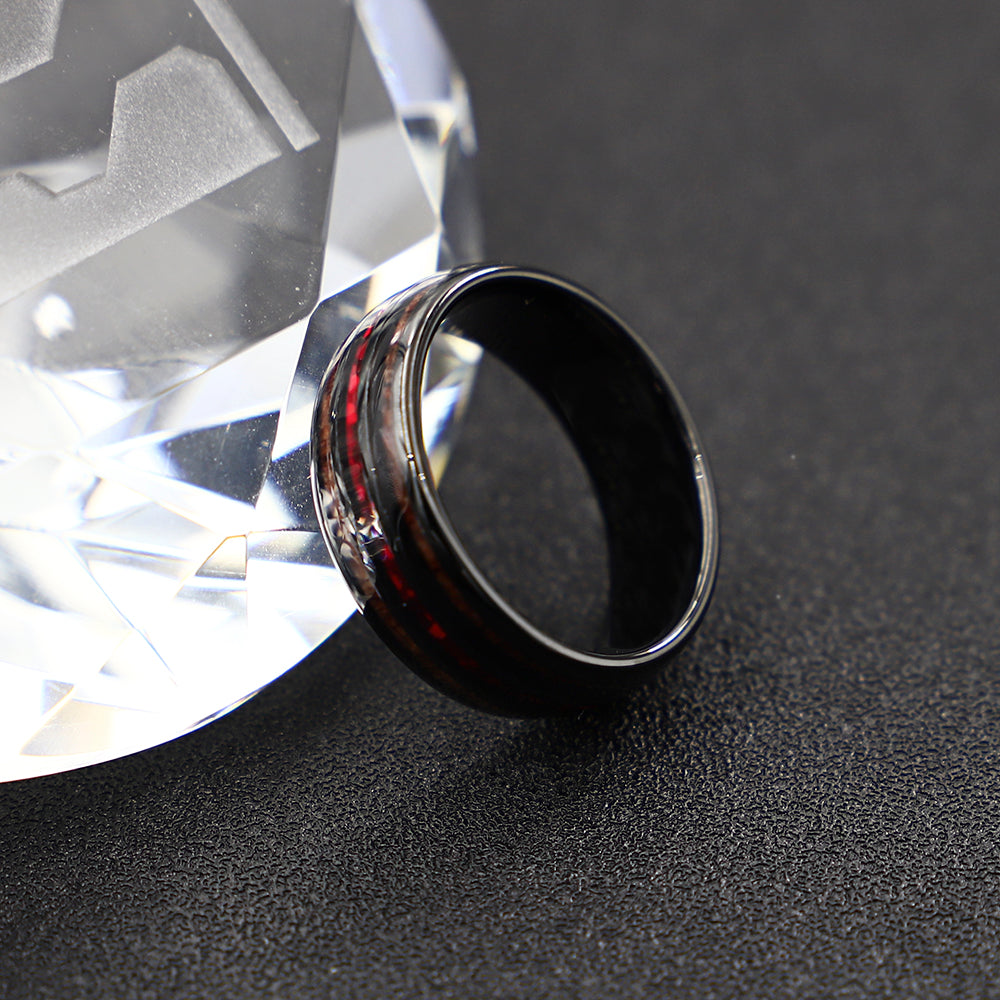 Polished Wood Men Ring - Kaldas Online Shopping