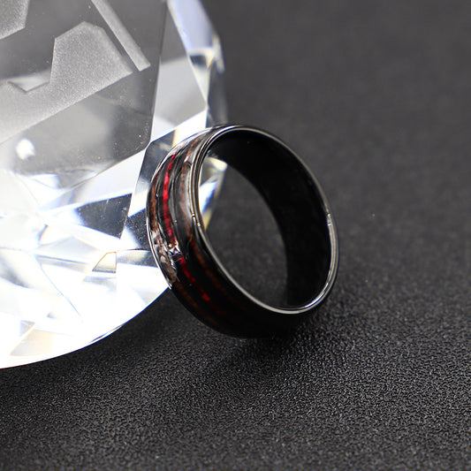 Polished Wood Men Ring - Kaldas Online Shopping