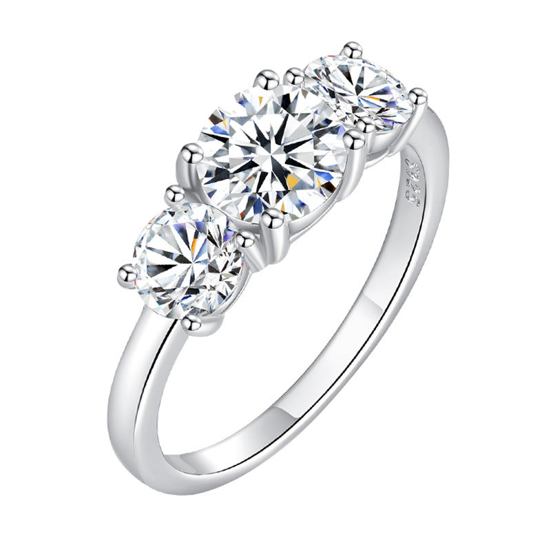 Moissanite Silver Ring - Kaldas Online Shopping