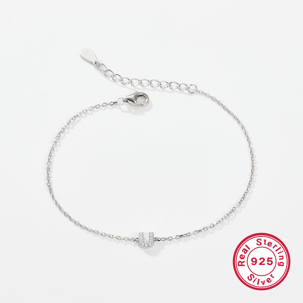 925 Silver Letters Bracelet