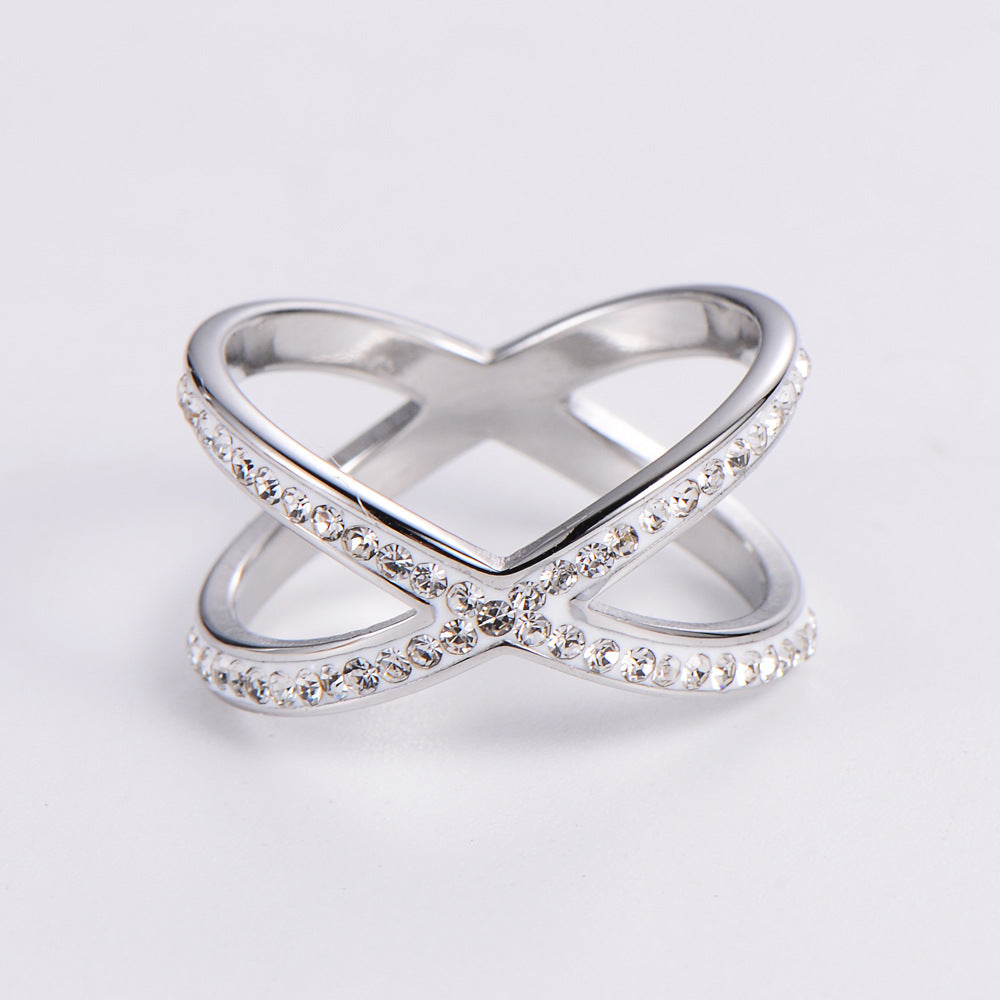 Hollow-out Rhinestone Ring