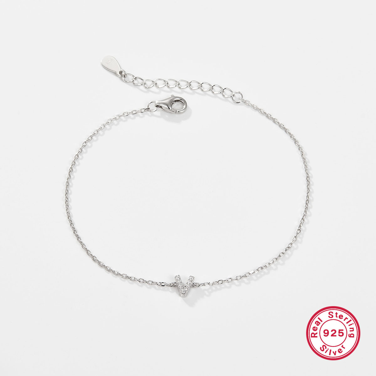 925 Silver Letters Bracelet
