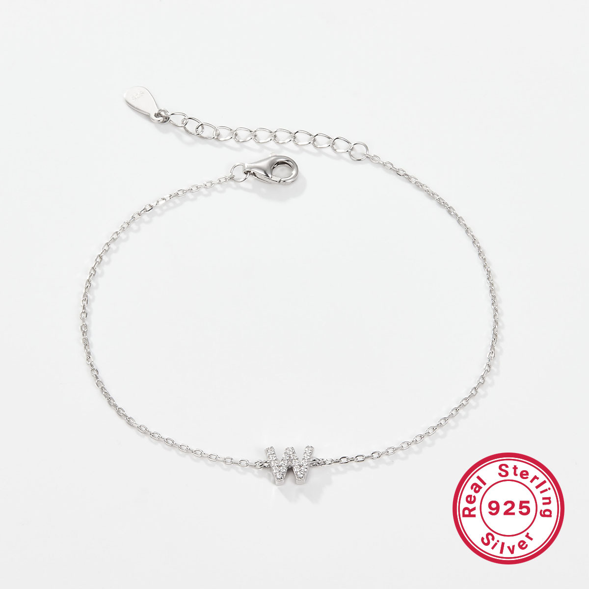 925 Silver Letters Bracelet