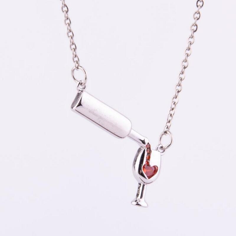 Wine Bottle Cup Necklace - Kaldas Online Shopping