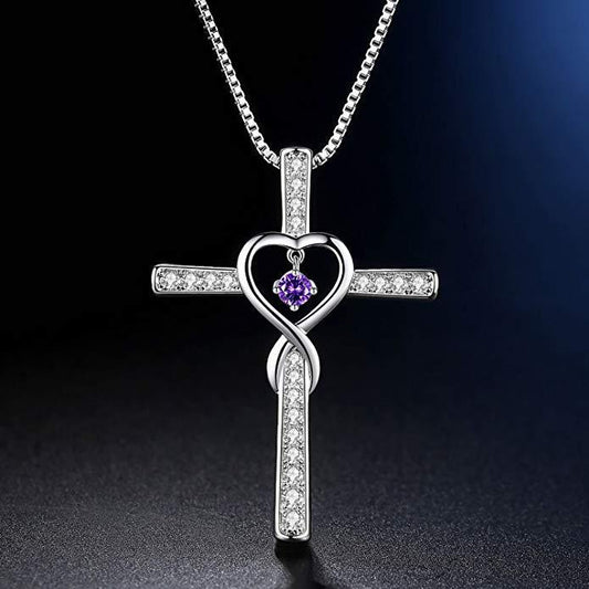 Cross Zircon Necklace - Kaldas Online Shopping