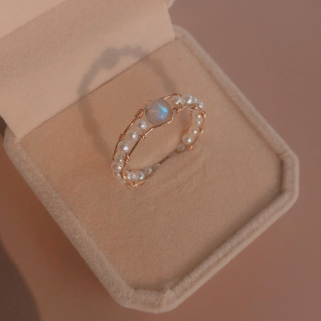 Grey Moonlight Pearl Ring - Kaldas Online Shopping