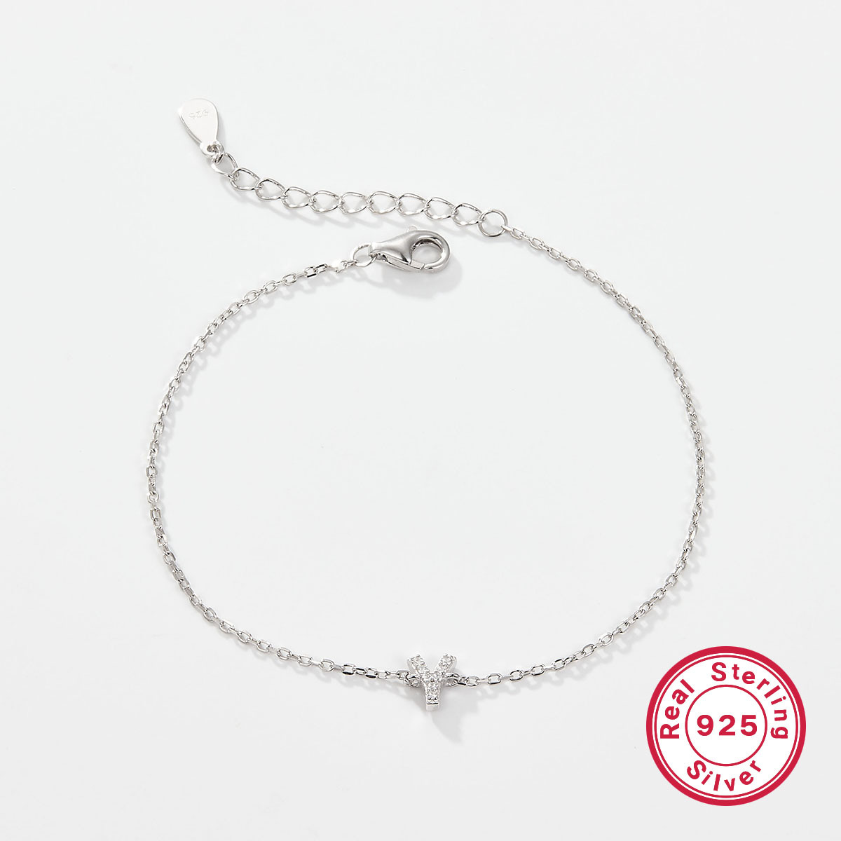 925 Silver Letters Bracelet