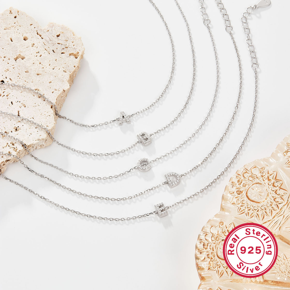 925 Silver Letters Bracelet