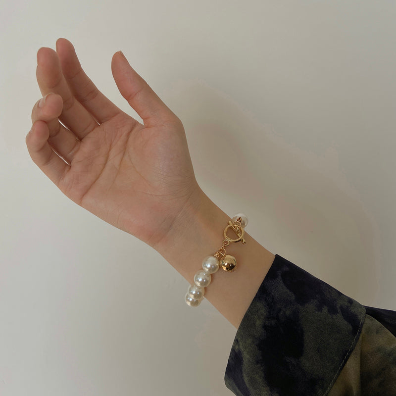 Gold Beads Pearl Bracelets - Kaldas Online Shopping