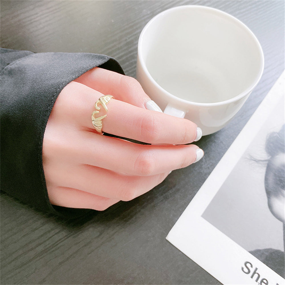 Heart Hand Hug Ring - Kaldas Online Shopping