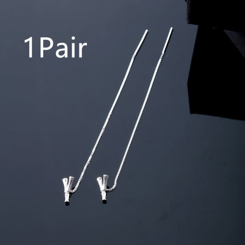 925 Sterling Silver Letters Drop Earrings