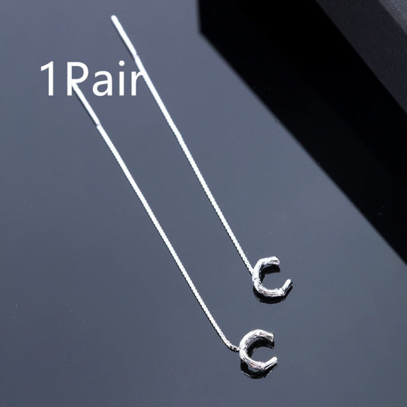 925 Sterling Silver Letters Drop Earrings