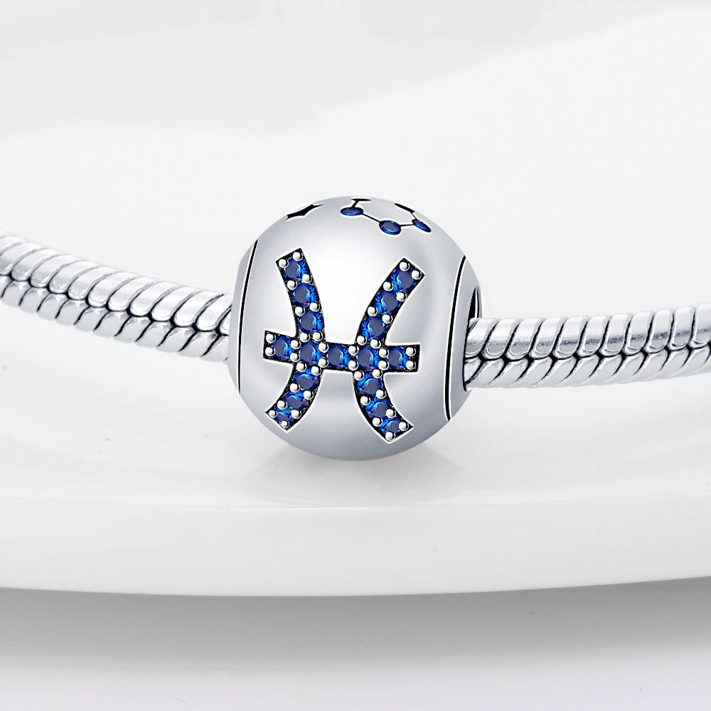 S925 Sterling Silver Zodiac Beads Bracelet