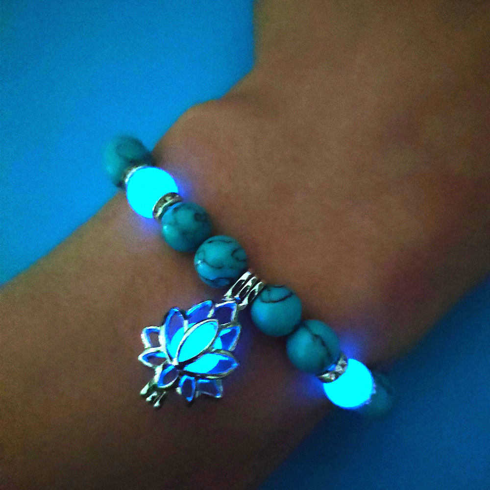 Glow Energy Lotus Natural Stone Bracelet - Kaldas Online Shopping