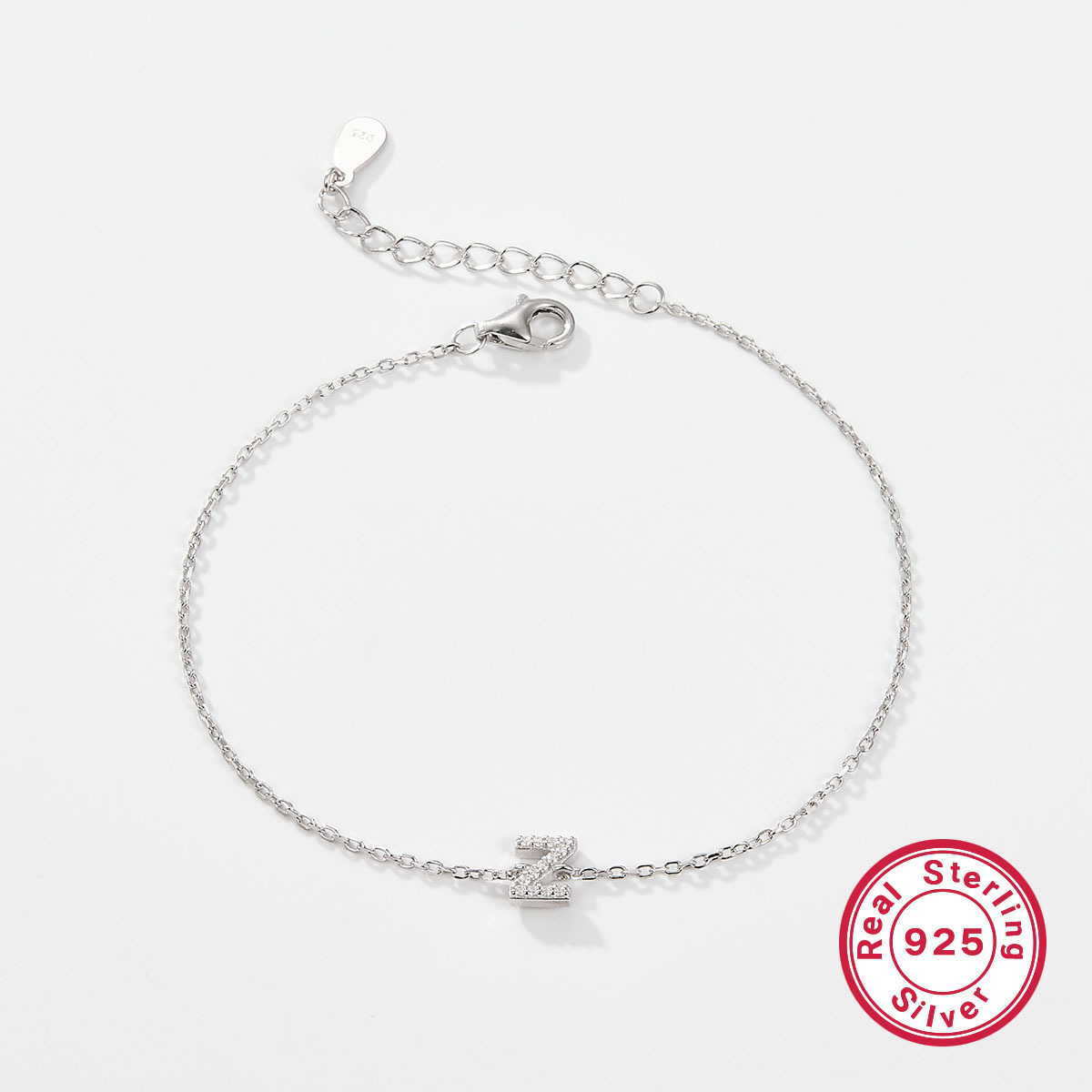 925 Silver Letters Bracelet