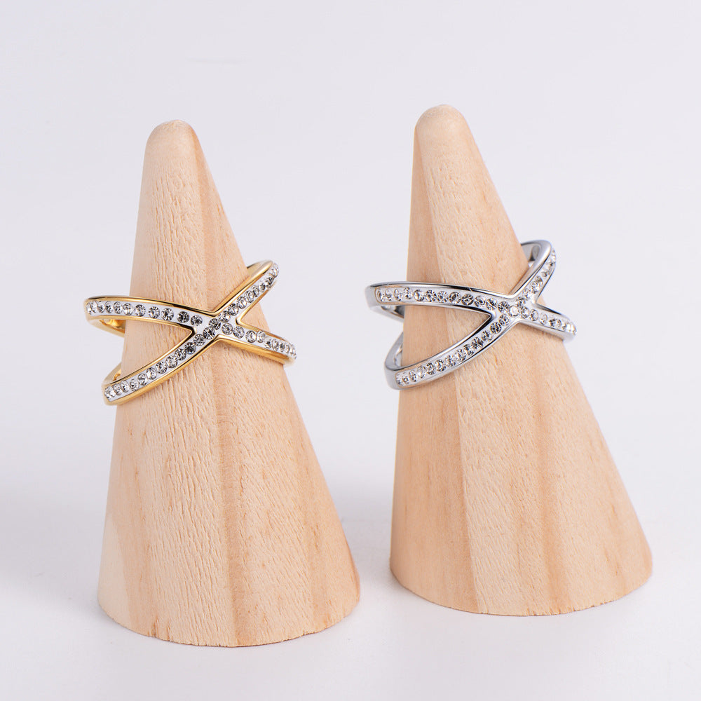 Hollow-out Rhinestone Ring