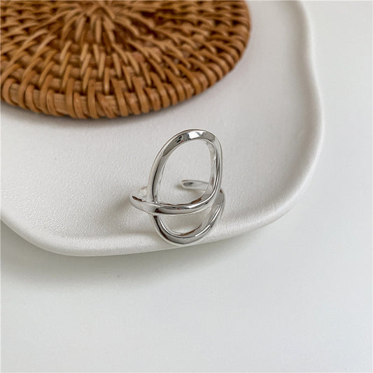 925 Sterling Silver Line Winding Ring