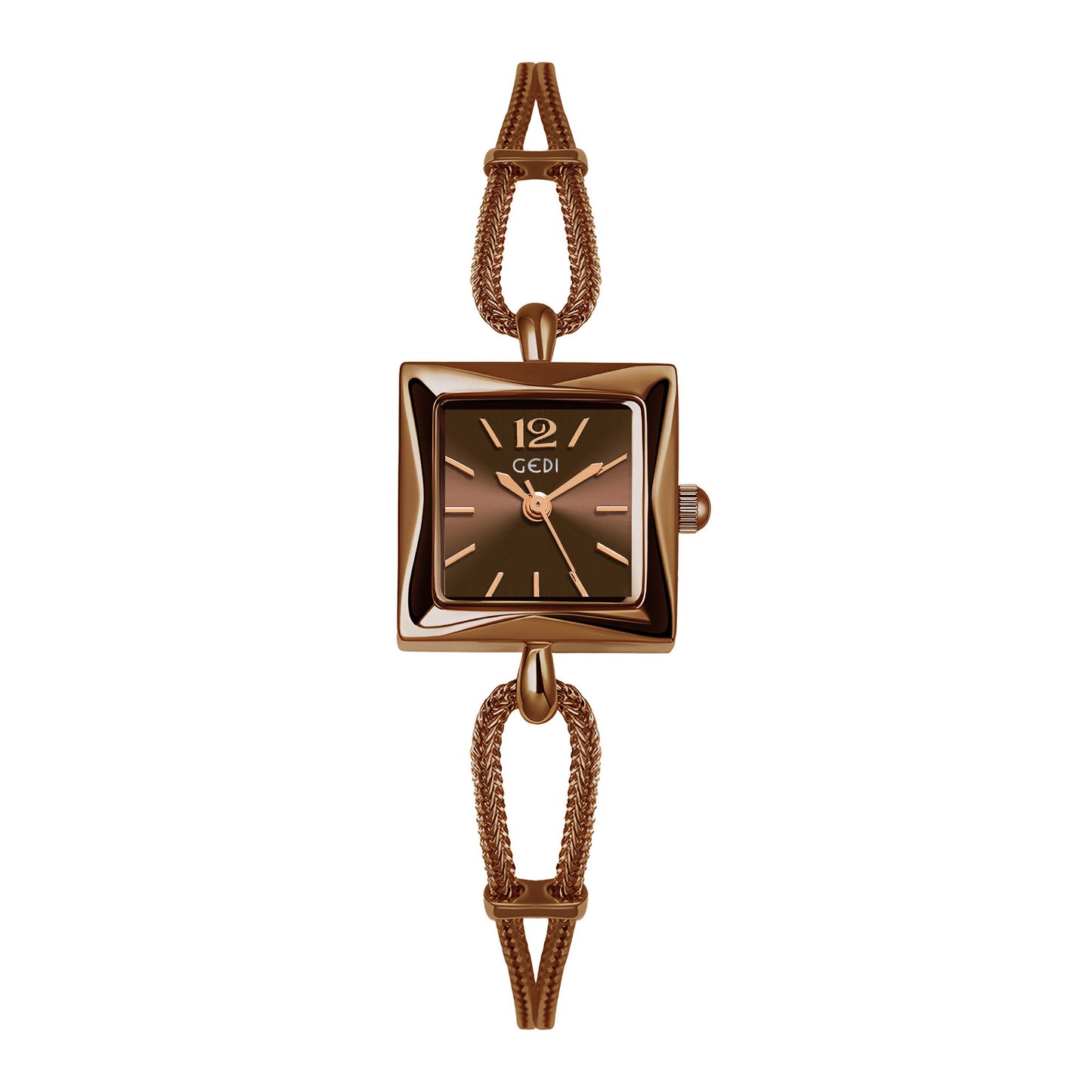 Antique Style Square Plate Alloy Bracelet Watch