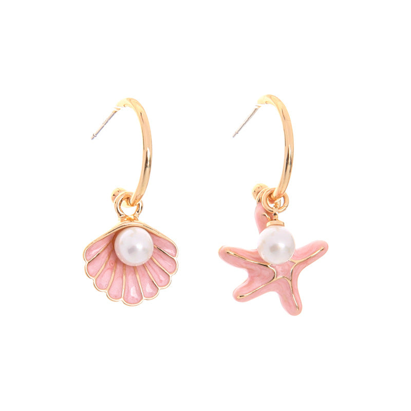Shell pearl earrings - Kaldas Online Shopping