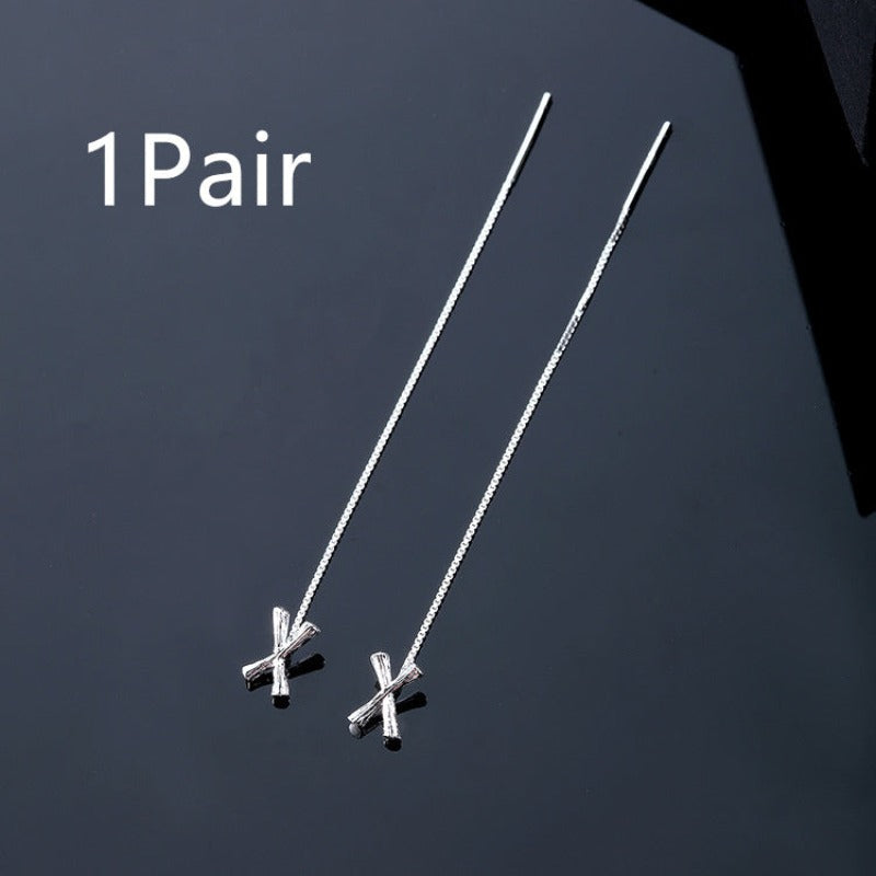 925 Sterling Silver Letters Drop Earrings