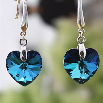 Heart shape Pure Silver Earrings