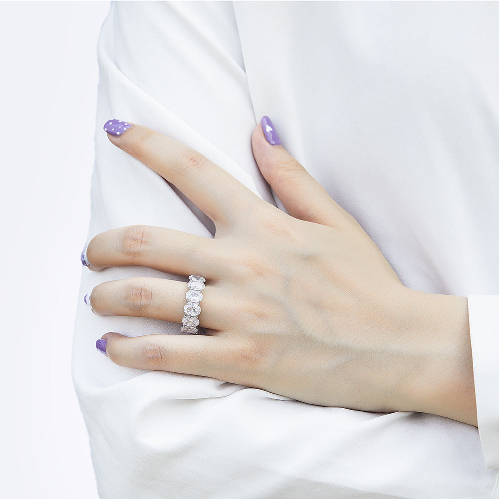 Sterling Silver Zircon Ring