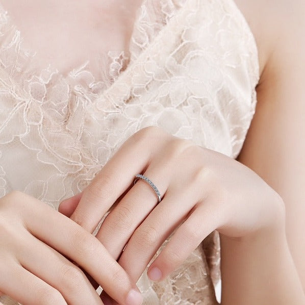 S925 Sterling Silver Ring 16 Points Moissanite Ring