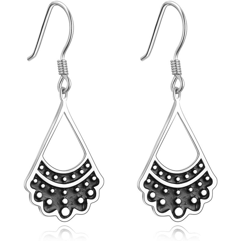 Silver RBG Shaped drop Earrings - Kaldas Online Shopping