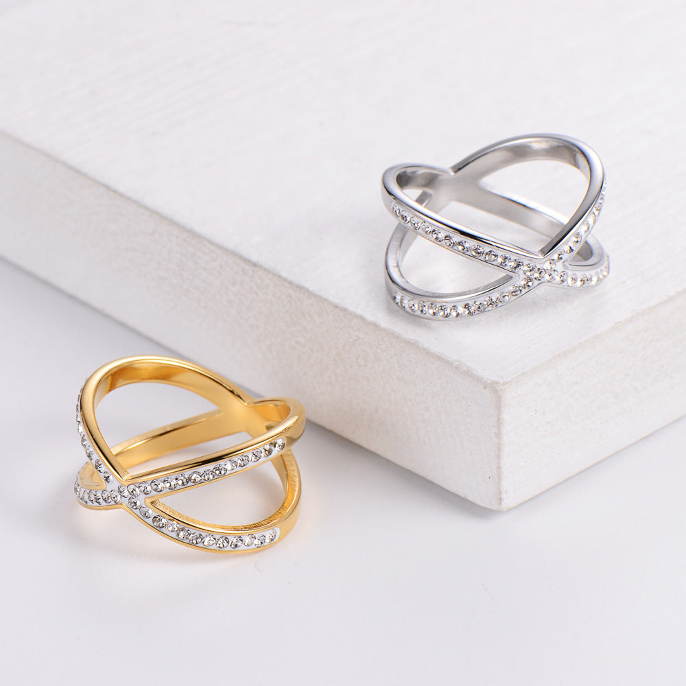 Hollow-out Rhinestone Ring