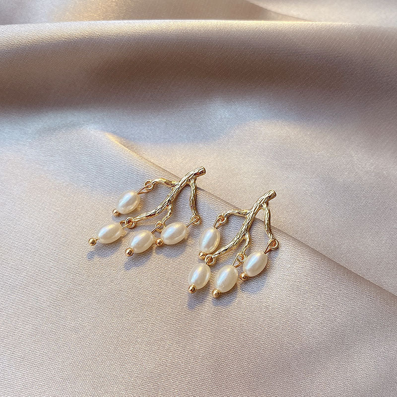 Pearl branch earrings - Kaldas Online Shopping