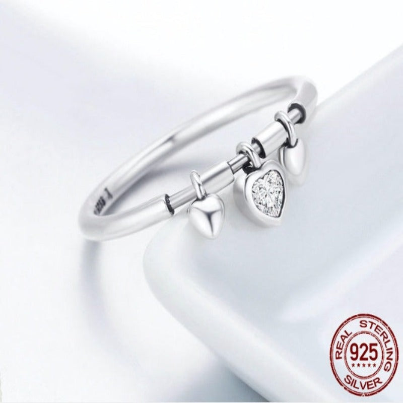 925 sterling silver Heart-shape ring