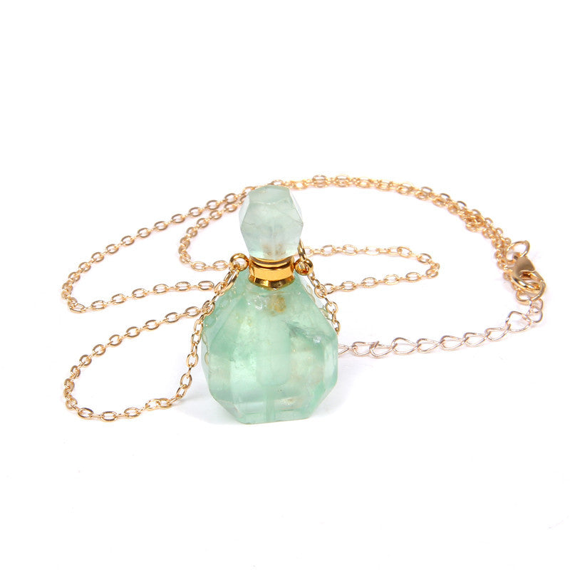 Perfume bottle Crystal Necklace - Kaldas Online Shopping