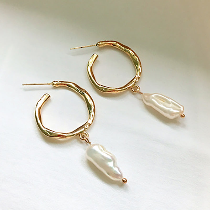 Simple pearl earrings - Kaldas Online Shopping