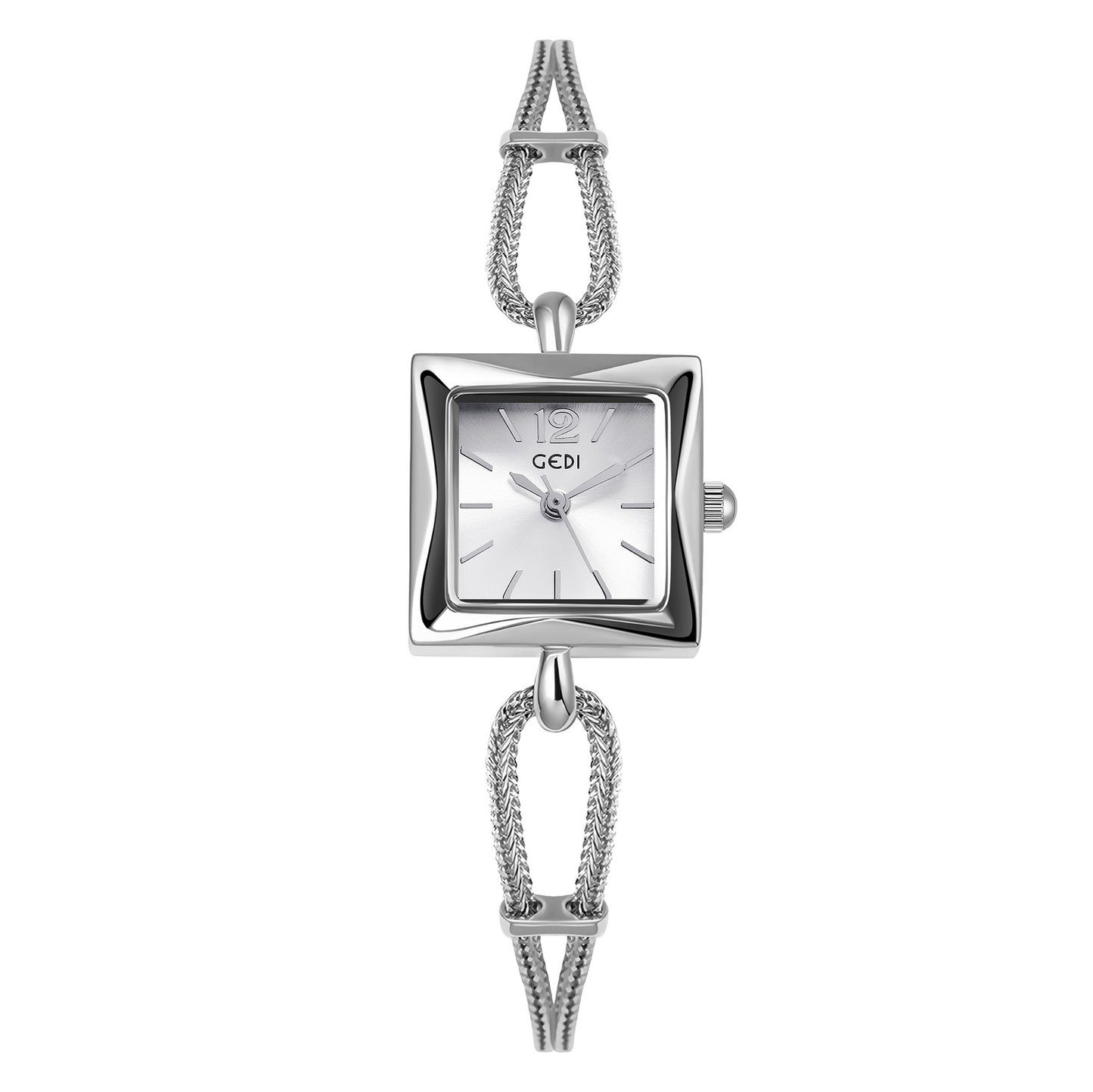 Antique Style Square Plate Alloy Bracelet Watch