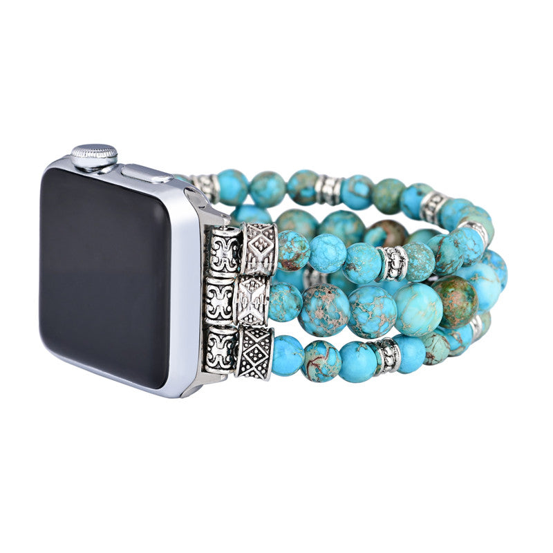 Fashionable All-match Turquoise Beaded Watch Band