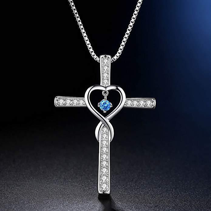 Cross Zircon Necklace - Kaldas Online Shopping