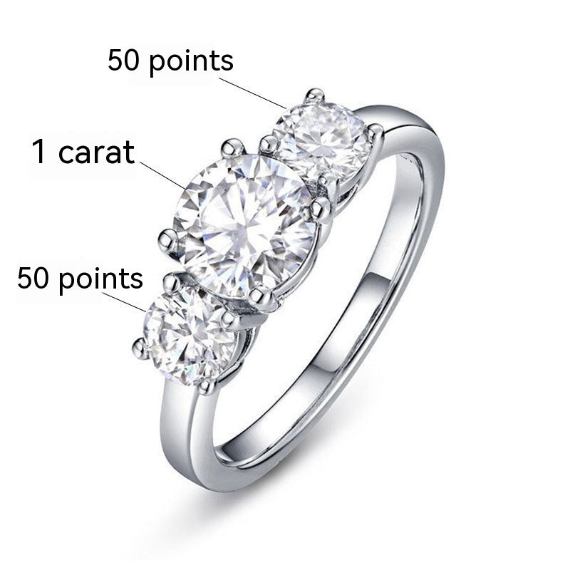 Moissanite Silver Ring - Kaldas Online Shopping