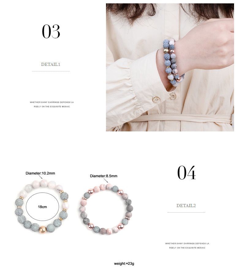 Lava Stone Braided Bracelet - Kaldas Online Shopping