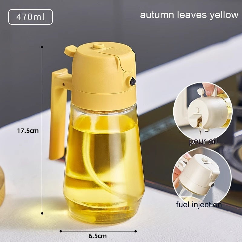 470ML 2-in-1 Glass Oil & Vinegar Sprayer for Cooking & BBQ