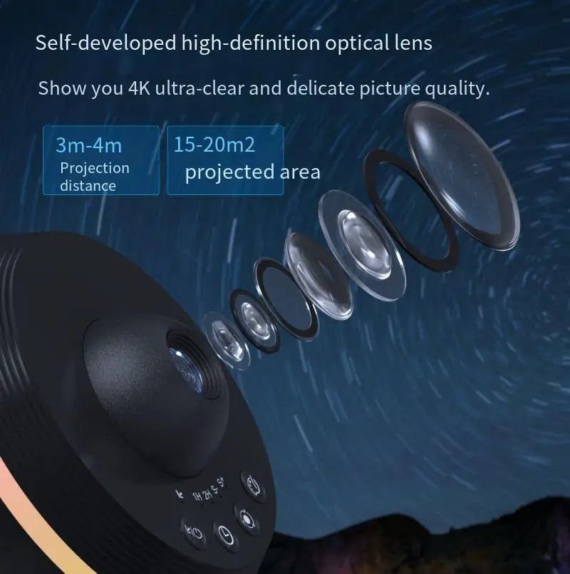 Dynamic Galaxy Projector Lamp: 13-in-1 Space Ball Planetarium Lights