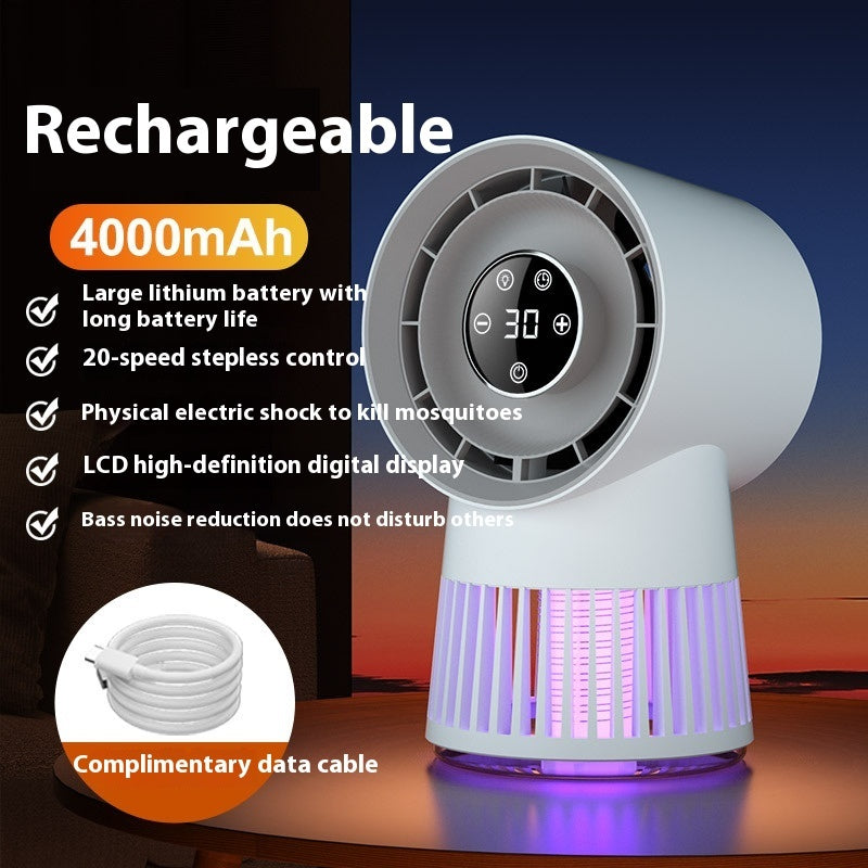 2-in-1 USB Rechargeable Electric Mosquito Killer Desk Fan