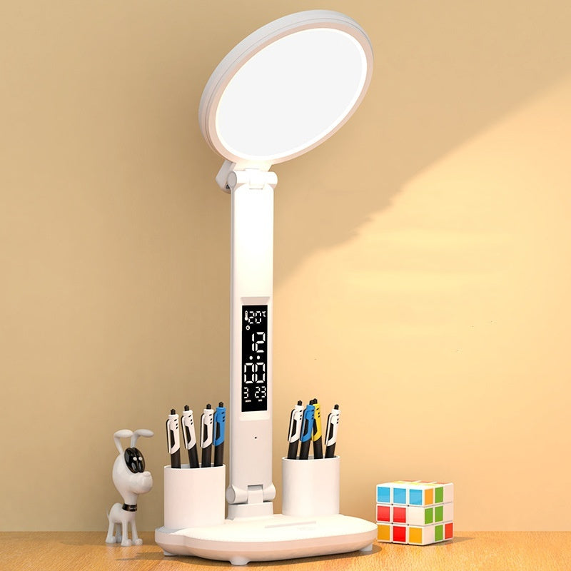 Foldable LED Desk Lamp with Dimmable LED Fan Light