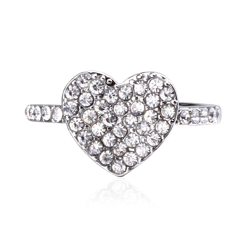 Creative Heart-shaped Diamond Ring - Kaldas Online Shopping