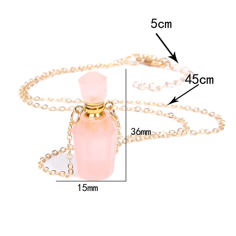 Perfume bottle Crystal Necklace - Kaldas Online Shopping