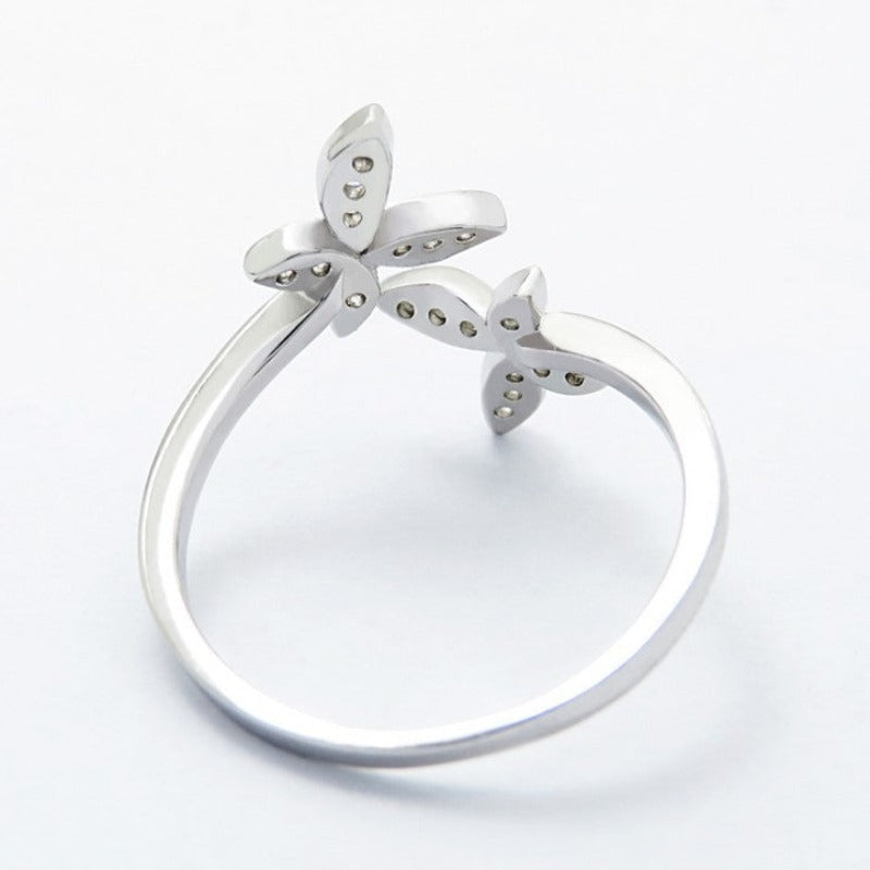 Sterling Silver Adjustable Butterfly Ring