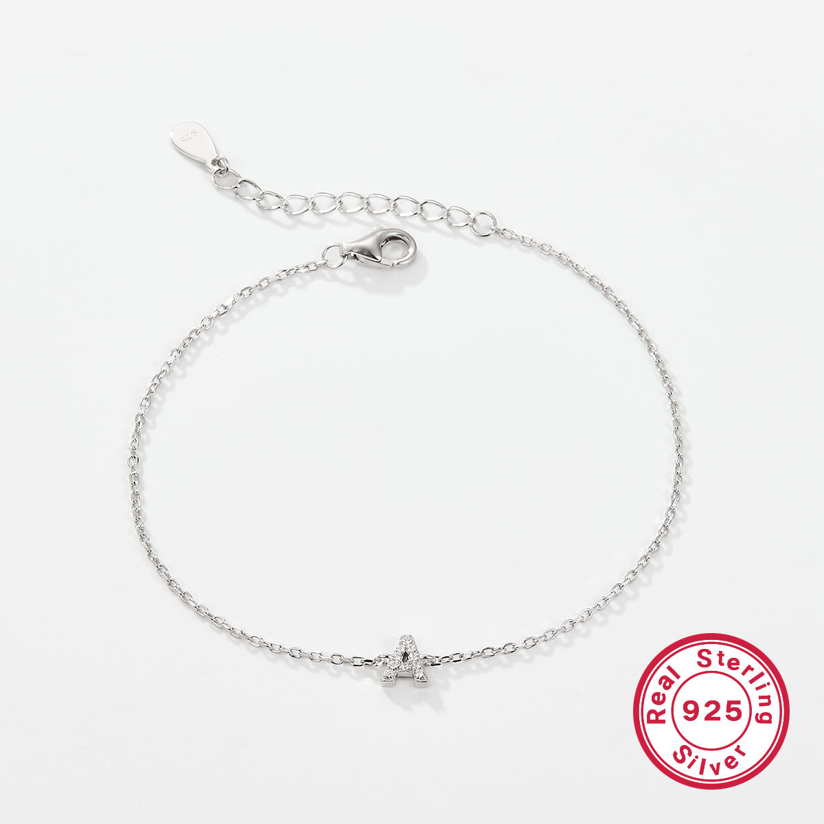 925 Silver Letters Bracelet