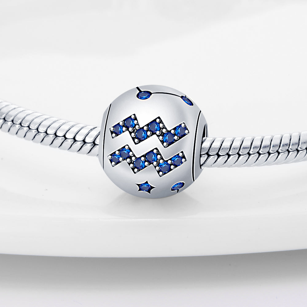 S925 Sterling Silver Zodiac Beads Bracelet
