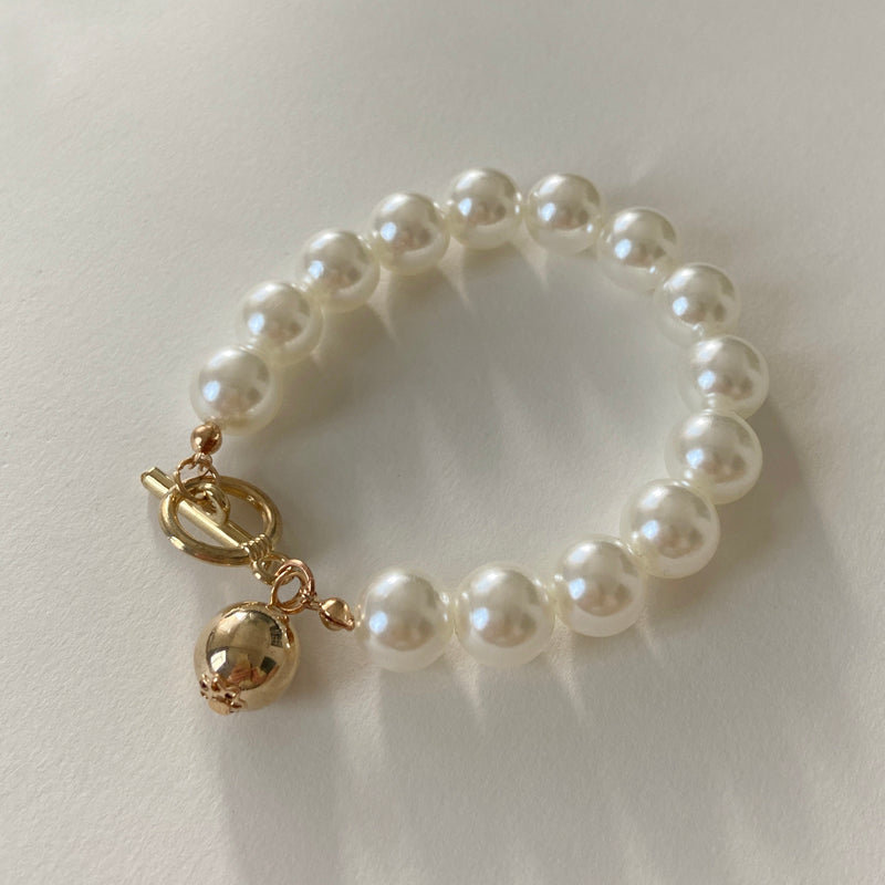 Gold Beads Pearl Bracelets - Kaldas Online Shopping