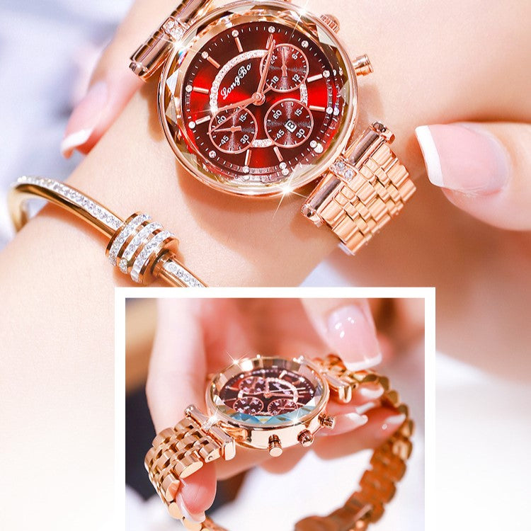 Waterproof Casual Three-eye Watch