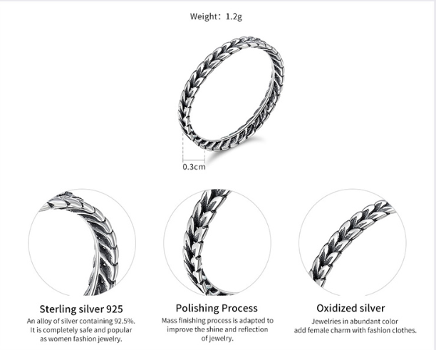 Wheat shape Ring - Kaldas Online Shopping